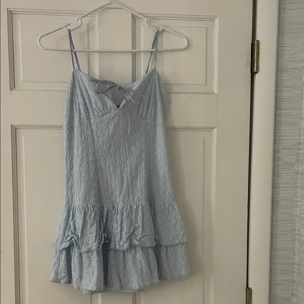 mini blue flower dress